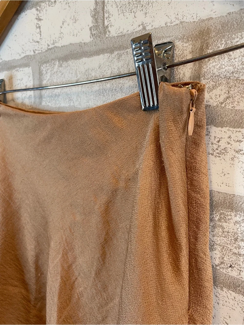 Cotton Candy LA Brown Mini Skirt with Front Slit Size XS